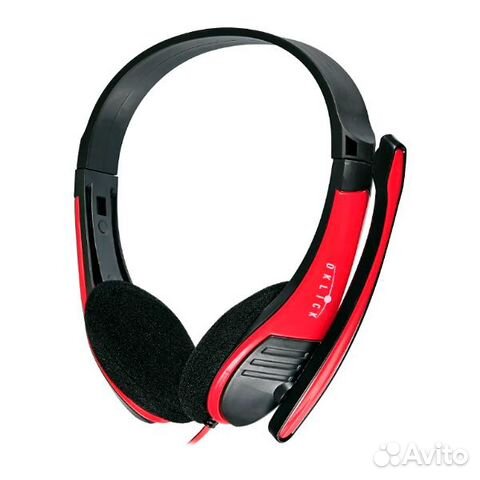 Наушники с микрофоном Oklick HS-M150 черно-красные