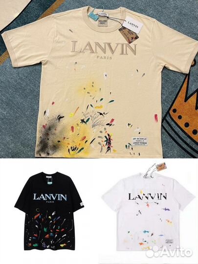 Футболка Lanvin gallery dept ручной рисунок