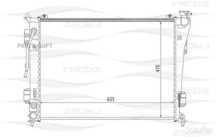 Радиатор охлаждения hyundai Sonata 09-KIA Optima 1