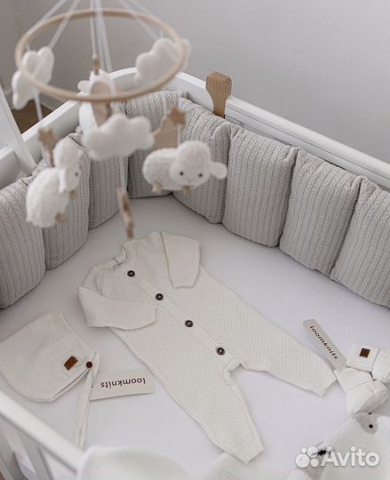 Бортики в детскую кроватку nina бу