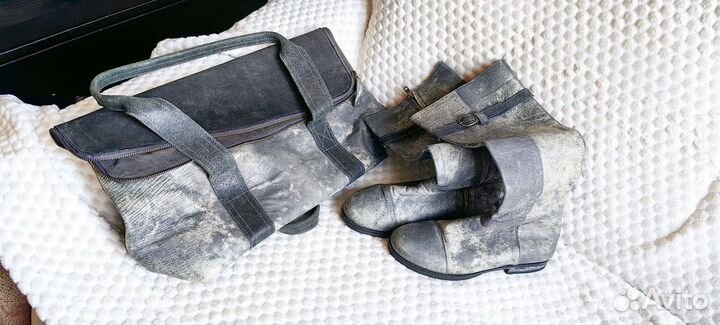 Сумка и сапоги из натуральной кожи