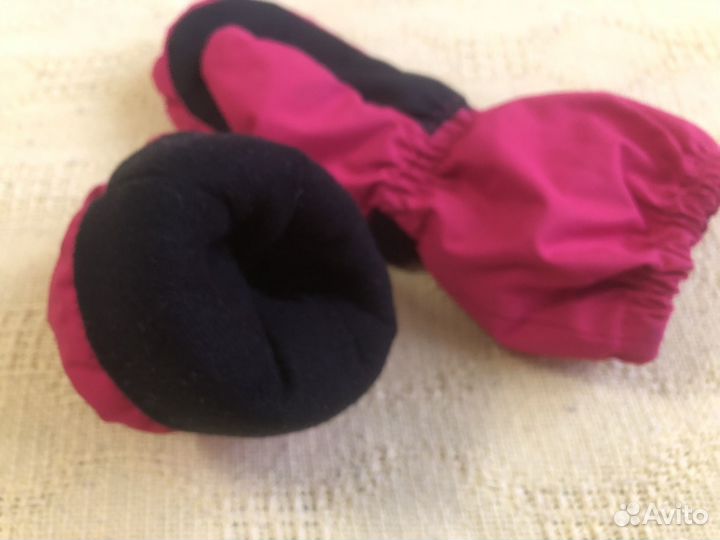 Варежки для девочки утепленные на флисе 16