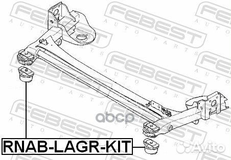 Rnablagrkit комплект сайлентблоков зад. балки