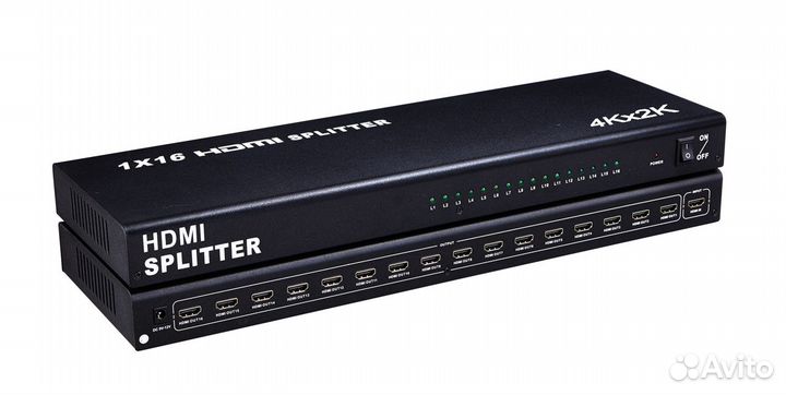 Hdmi Splitter 1х16 4K (из 1-hdmi в 16-hdmi) новый