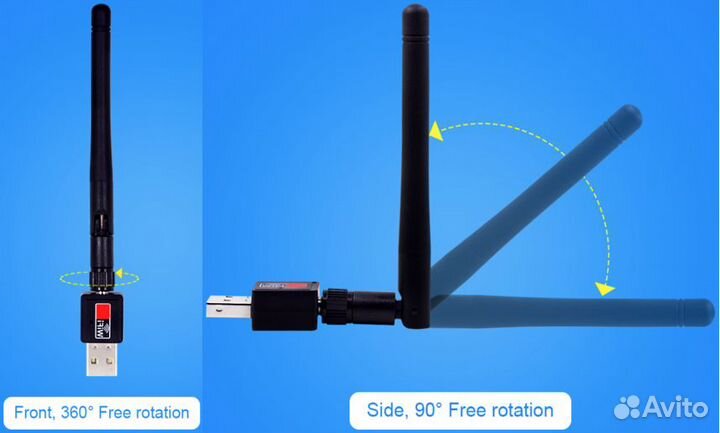 Внешний USB-адаптер chipal 2 дБ, WiFi антенна