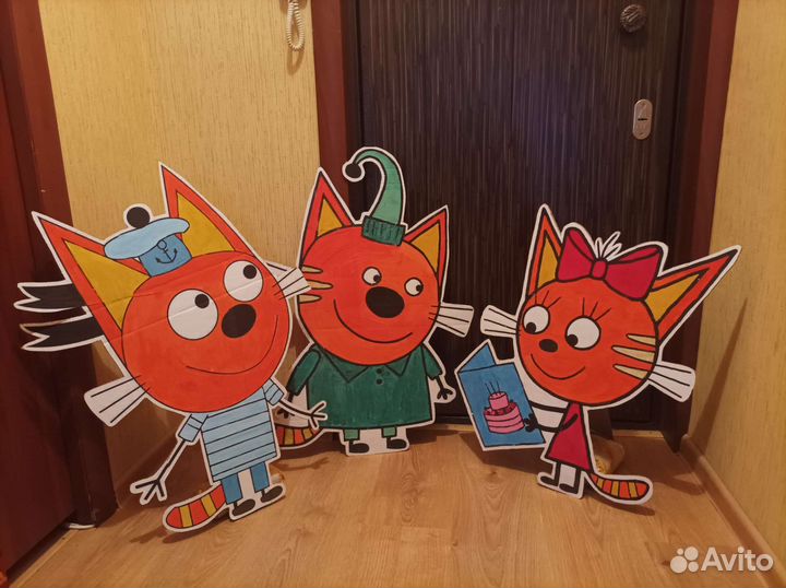 Детская фотозона Три кота на день рождения