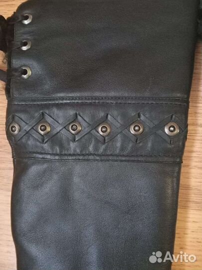 Кожаные сапоги