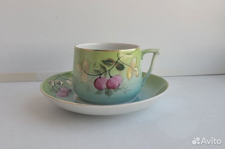 Чайная пара. нгф Волхов. Фарфор СССР, 1920-30-е г