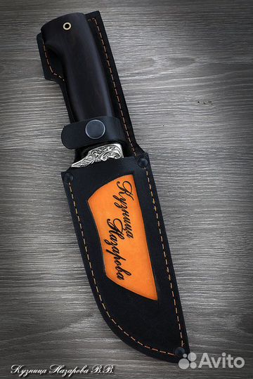 Охотничий нож Варан M390 мельхиор черный граб