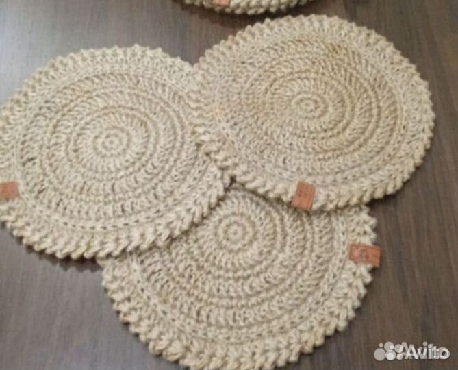 Салфетка сервировочная джут новая ручная работа