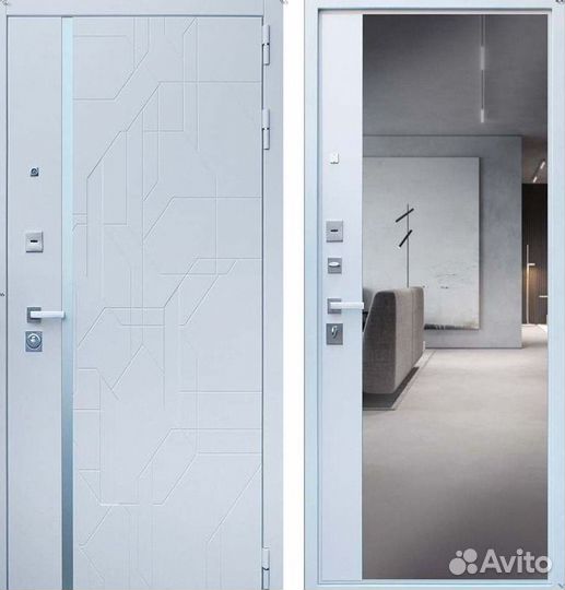 Дверь входная Белая шумо-изоляционная