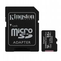 Память micro Secure Digital Card 64Gb Kingston Canvas sdcs2/64GB