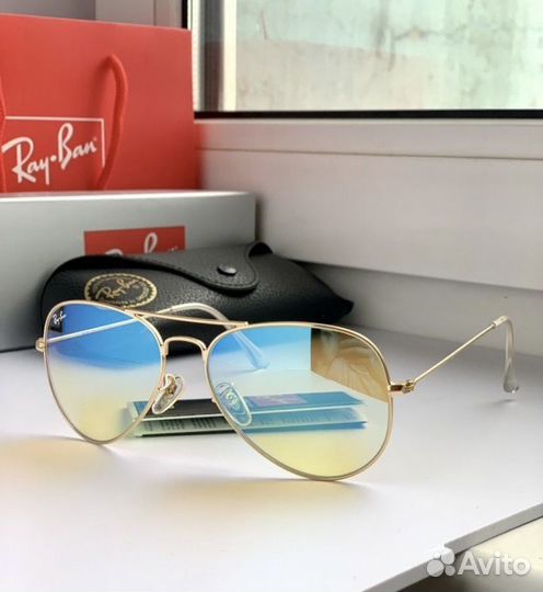 Солнцезащитные очки авиаторы желтые