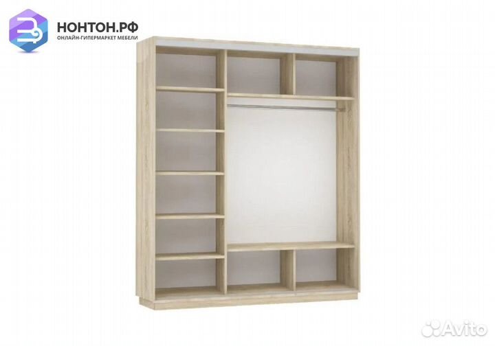 Шкаф-купе Нонтон 3-дверный сонома / ночной Лондон