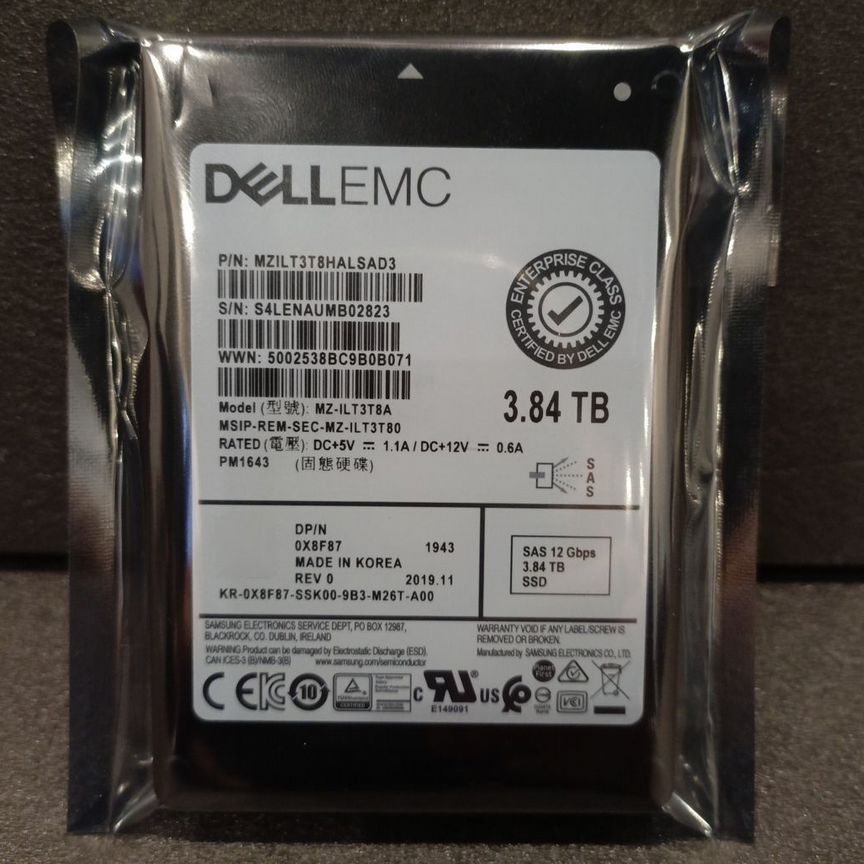[0X8F87] Ssd Dell 3.84tb Mzilt3t8halsad3 0x8f87