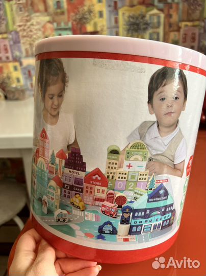 Деревянный конструктор кубики сортер