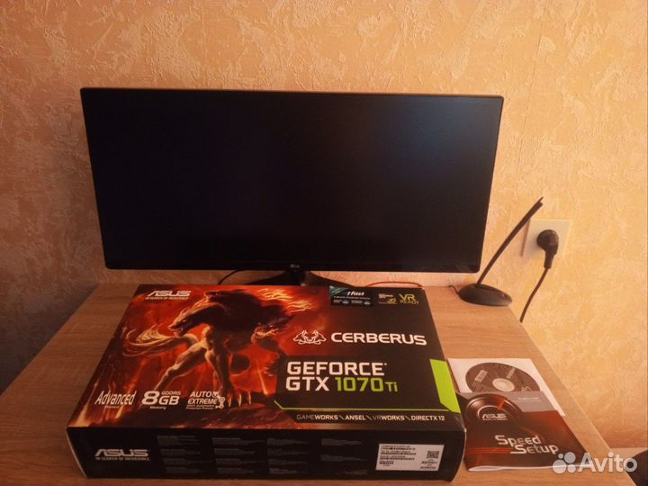 Игровой пк+монитор Lg, gtx 1070ti 8gb