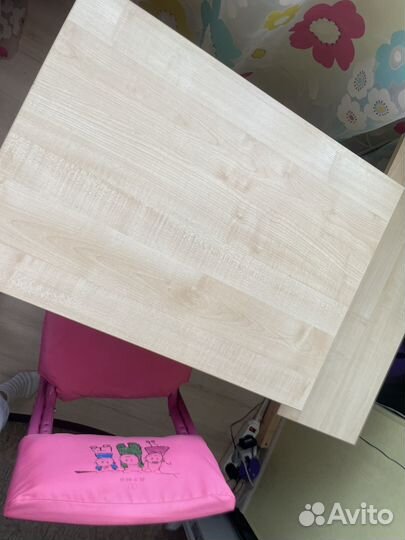 Стол парта с полкой Деми и стул