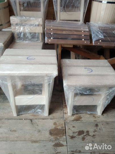 Лавки, табуреты для бани и сауны (липа)