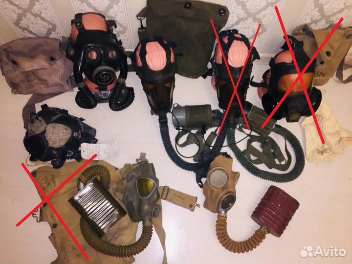 Колекция противогазов 1934-1990 г.в