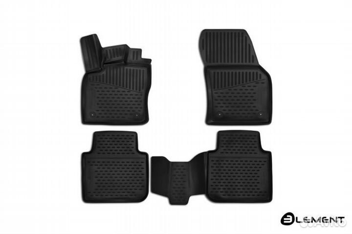 Коврики 3d в салон skoda kodiaq, 2017, 4 шт. (поли