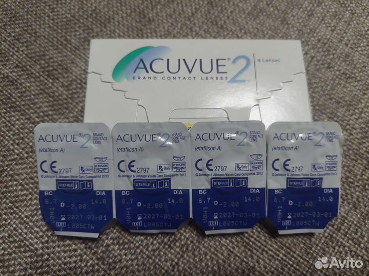 Линзы контактные -2,0