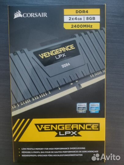 Corsair Vengeance LPX 2x4 2400 мгц DDR4