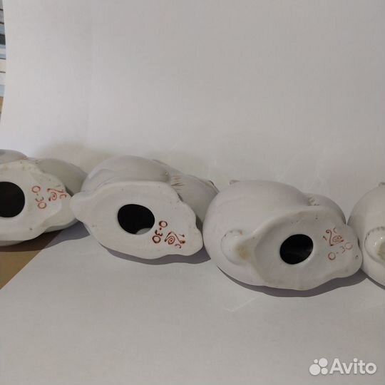 Фарфоровые статуэтки СССР зайцы