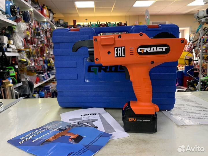 Аккум. пистолет для вязки арматуры grost RT508