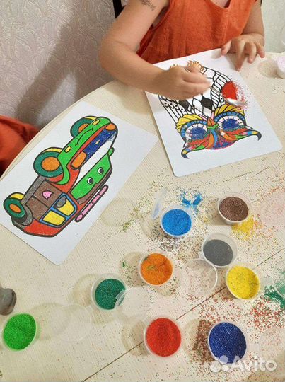 Цветной песок для творчества
