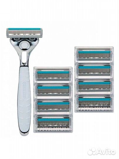 Бритвенный набор Quattro станок с 9 каccетами