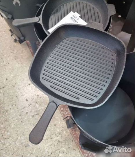 Чугунная сковорода гриль