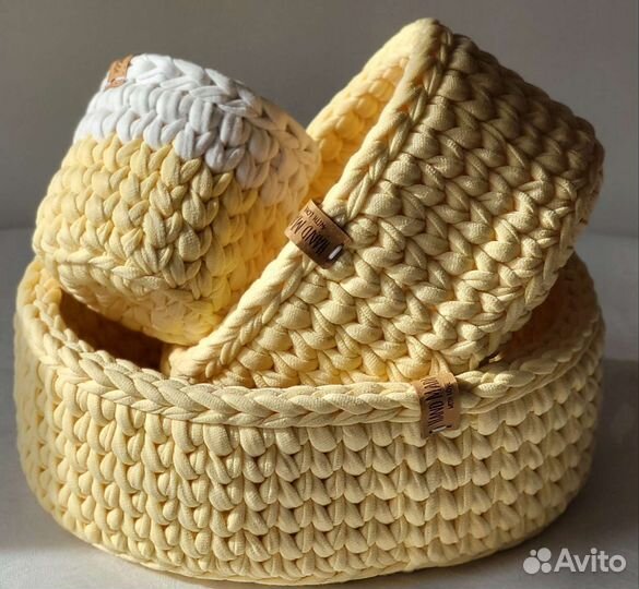 Трикотажные корзинки