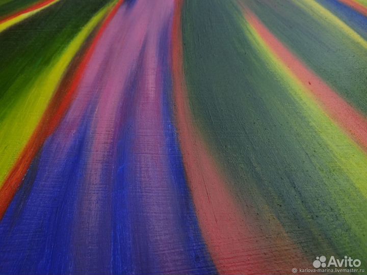 Картина маслом цветок,абстракция, яркая картина