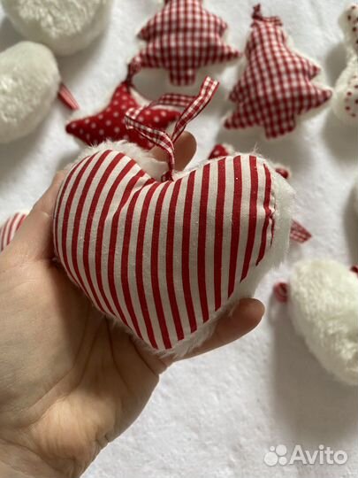 Елочные игрушки тканевые меховые IKEA 12шт