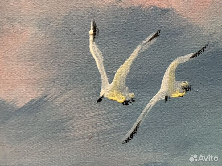 Картина на холсте Морской пейзаж прибой