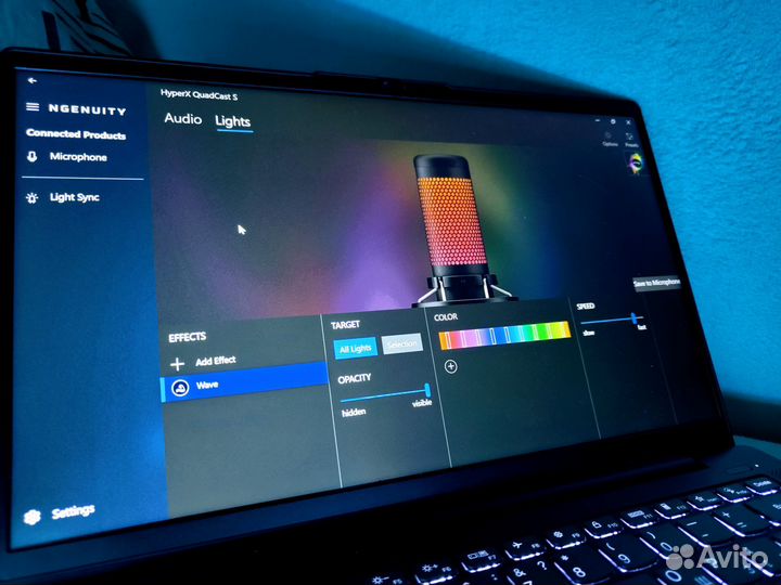 Микрофон hyperx QuadCast S (USB, RGB подсветка)
