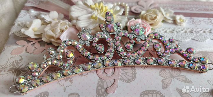 Корона, украшение на пучок, тика, диадема