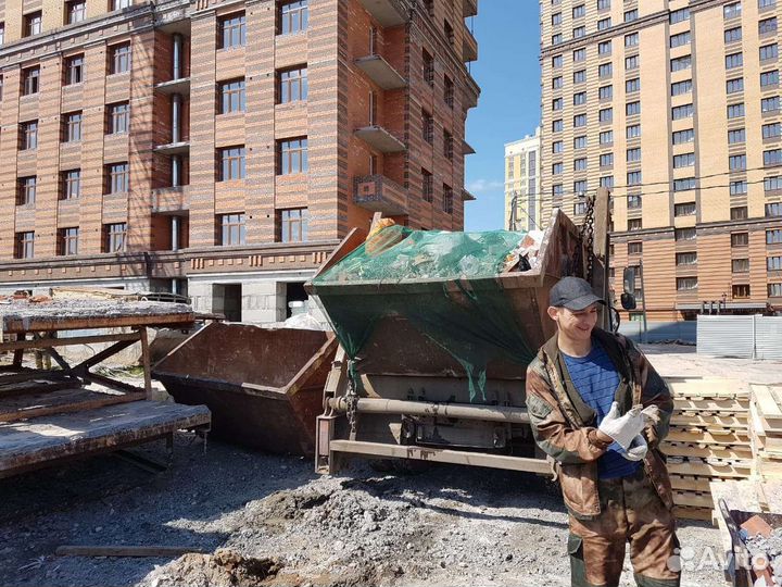 Вывоз мусора контейнером 8м3