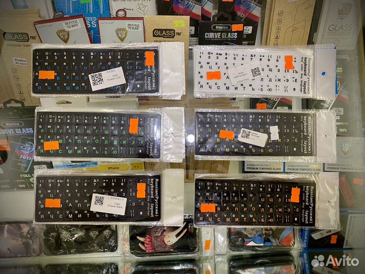 Наклейки с буквами на клавиатуру