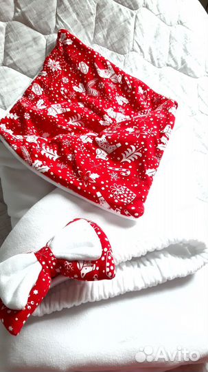 Новогоднее одеяло, плед, конверт на выписку