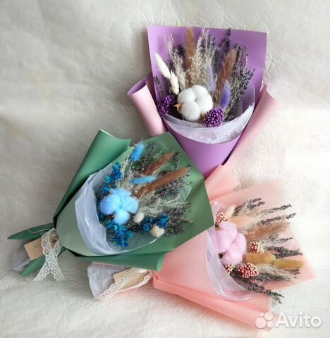 Букетики из сухоцветов