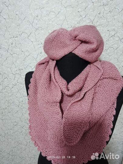 Вязаная косынка,бактус