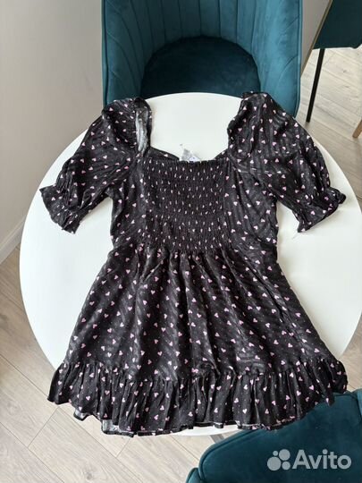 Платье сердца вискоза 38 М topshop lichi