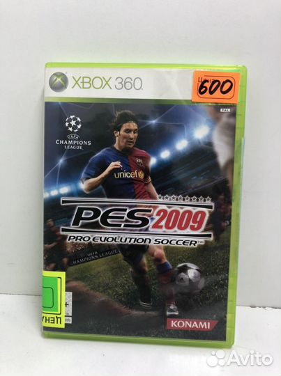 Диск PES 2009 для Xbox 360