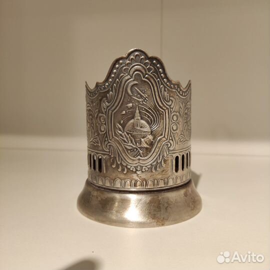 Мельхиоровый подстаканник «Советский космос»