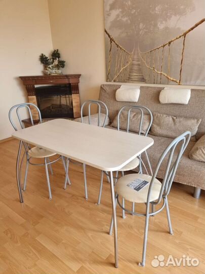 Стол кухонный и стулья, комплект мебели новый