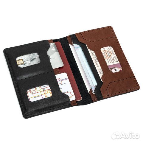 Обложка для паспорта и документов 7 в 1 натуральна