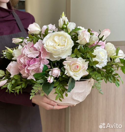 Интерьерная композиция искусственные цветы