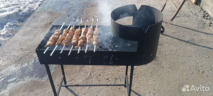 Мангал с печкой для казана 8-12литров